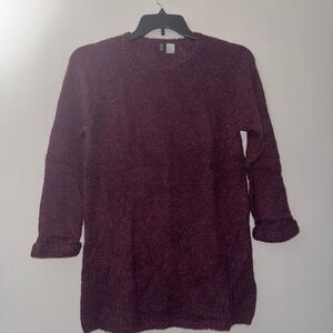 Divided Maroon Crew Neck Sweater
